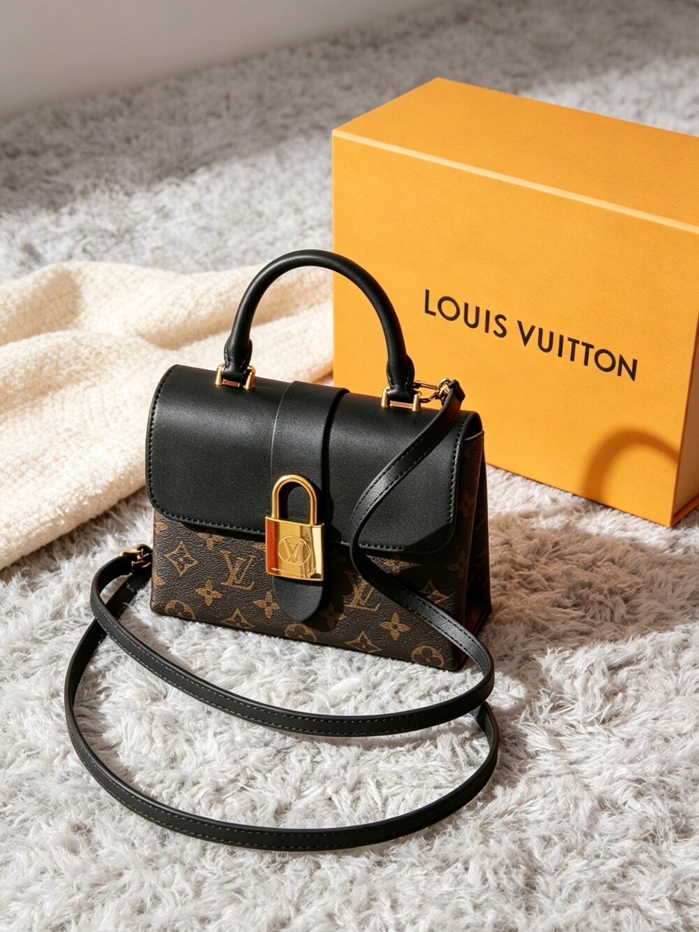 Louis Vuitton Locky BB Monogram Black Leather
